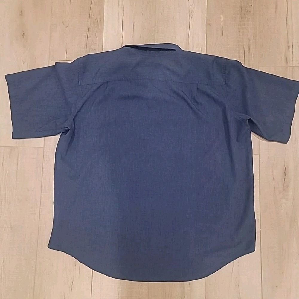 Orvis, size, XXL, blue two pocket, spread collar, short sleeve shirt - Picture 4 of 8